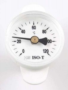 Bimetall Thermometer 81480000 passend zu ISO-T Kugelhahn mit Clip (ab NW 1") 