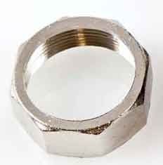 HS Messing vernickelte Überwurfmutter 81481040, 1 1/2" zum einhängen 