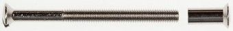 Messing vernickelte Hülsenschraube DIN 964, M 5 x 60 mm, 3515/60, Hülse mit 