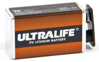 ULTRALIVE 9 V Blockbatterie Lithium für Rauchmelder, ER9V 
