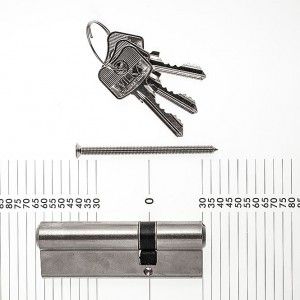 WILKA Profilzylinder 30/60 matt vern. 1463.000008, mit 3 Schlüsseln 