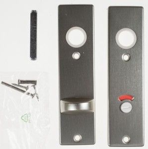 ALU Badezellengrt. Kurzschild F 2 eloxiert, mit Rot Weiß Scheibe 