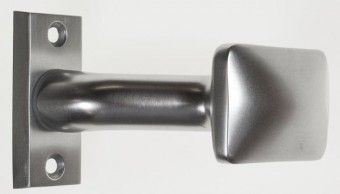 ALU Knopf für Metalltür 8 mm gekröpft F 1 eloxiert, fest drehbar auf Rosette 