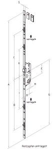 Schüring Mehrfachverriegelung RV 150 PSL 2042112, 92 mm Entfernung, 30 mm Dorn 