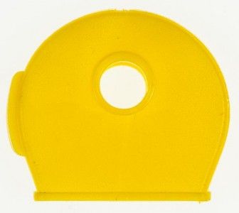 Kennkappe gelb, für Zylinder- und Buntbartschlüssel mit rundem Kopf 