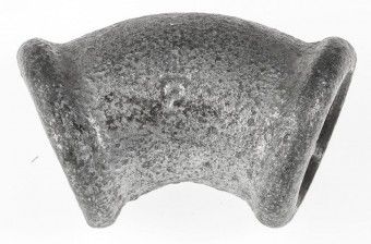 Temperguss verz. Winkel # 120, 1/2' 45°, beidseitig Innengewinde 