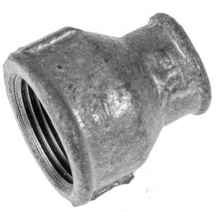 Temperguss verz. Reduziermuffe # 240, 1 x 1/2', beidseitig Innengewinde 