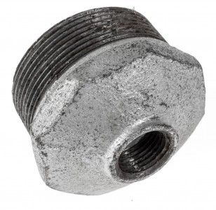 Temperguss verz. Reduzierstück # 241, 2 x 1/2', Aussen/Innengewinde 