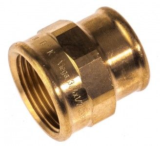 VIEGA Reduziermuffe 3/4 x 1/2" 268862, Modell Nr. 3240, Rotguss blank 