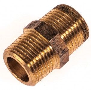 VIEGA Doppelnippel Rotguss 3/8' 282356, Modell Nr. 3280, beids. AG 