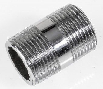 VIEGA Langnippel  3/4' x 40 mm, chrom 447595, Mod. Nr. 3530, Rotguss verchromt 