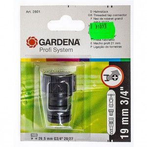 GARDENA PS1 Hahnstück 2801-20 3/4' Innengewinde 3/4" (1/2" Wasserhahn) 