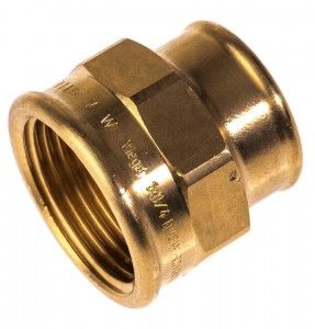 VIEGA Reduziermuffe 1 x 1/2' 266363, Modell Nr. 3240, Rotguss blank 