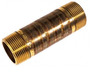 VIEGA Langnippel  1 1/4' x 80 mm 318499, Mod. Nr. 3530, Rotguss blank 