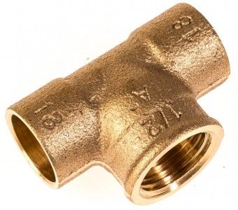 VIEGA Lötfitting T Stück 94130G 18x1/2' 103767, Lötanschl. Abgang Rp Innengew. 