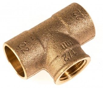 VIEGA Lötfitting T Stück 94130G 22x1/2' 101978, Lötanschl. Abgang Rp Innengew. 