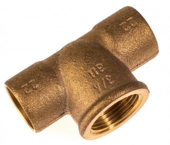 VIEGA Lötfitting T Stück 94130G 22x3/4' 109141, Lötanschl. Abgang Rp Innengew. 