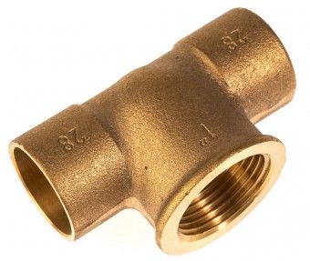 VIEGA Lötfitting T Stück 94130G 28x1' 258955, Lötanschl. Abgang Rp Innengew. 
