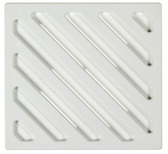 RENZ Sprechgitter 75x80 Farbe weiss 97-9-00092, incl. 4 Befestigungsclip 