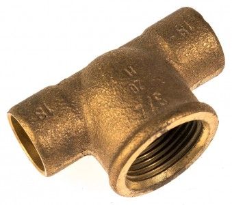 VIEGA Lötfitting T Stück 94130G 18x3/4' 157999, Lötanschl. Abgang Rp Innengew. 