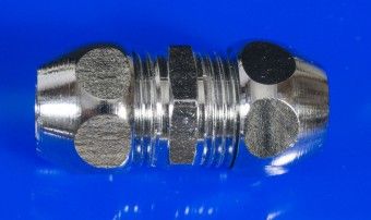 verchromte Doppelquetschverschraubung 3/8" x 10 mm mit 2 Quetschen 