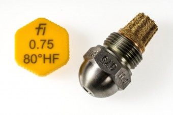 Ölbrennerdüse 0,75, 80°, Steinen Typ HF Fluidics, Halbhohlkegel 