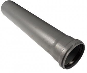 Marley HT Rohre HTEM DN 110, 1,00 mtr. mit Steckmuffe und Lippendichtung 