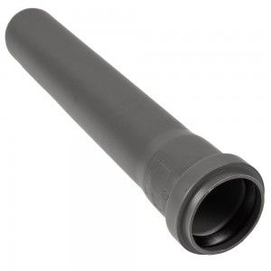 Marley HT Rohre HTEM DN 75, 2,00 mtr. mit Steckmuffe und Lippendichtung 