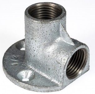 Temperguss verz. Deckenwinkel # 471, 1/2', beidseitig Innengewinde 