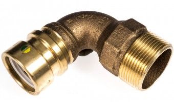 VIEGA GEOPRESS Übergangsbogen 90° 767860 9614TW, 32 x 1 1/2" AG, mit SC Contur 