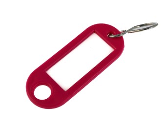 Schlüsselanhänger mit Loch und S-Haken Kunstoff, 54x22 mm, Farbe flieder 