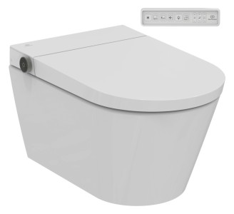 Ideal Standard Wandtiefspül-WC mit Sitz i.life E, K875501, ohne Spülrand mit 