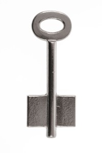 Stahl Doppelbartschlüsselrohling ohne Bohrung, Gesamtlänge 70 mm, Halm 6 mm 