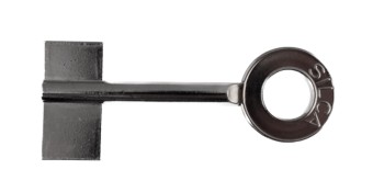 Doppelbartschlüsselrohling Halm 6 mm, mit Bohrung 3,5 mm 