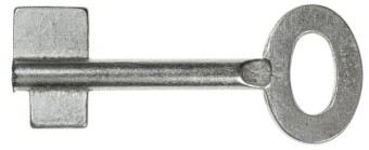 Doppelbartschlüsselrohling mit Bohrung 