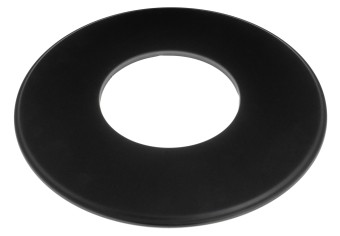 Ofenrohrrosette 155 mm schwarz-metalic 350 mm Aussendurchmesser, mit 9 cm Rand 