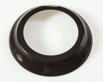 Bertrams braun emaillierte Ofenrohr- rosette, 120 mm, weit, High-Quality-Line 