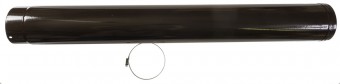 Bertrams braun emailliertes Ofenrohr 130 mm 0,50 mtr., verstellbar (Fix-Rohr) 