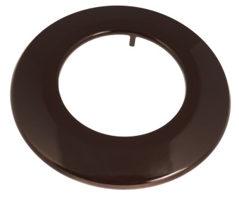 Bertrams braun emaillierte Ofenrohr- rosette, 120 mm, eng, High-Quality-Line 