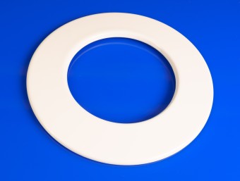 Bertrams weiss emailliertes Ofenrohr- rosette, 120 mm, eng, High-Quality-Line 