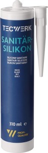 TECWERK Sanitär-Silikon weiß 310 ml. Kartusche, 310 ml. 