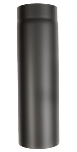2 mm starkes Rauchrohr 200 mm 1,00 mtr., grundiert, mit eingezogener 