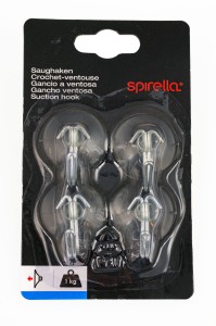 Spirella Saughaken 36 mm Durchmesser glasklar, Art. Nr. 10.10985, (4 Stück) 
