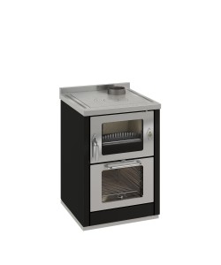 Wamsler Holzherd K 60 2020, 5,5 kw, schwarz, RA hinten rechts/links und 
