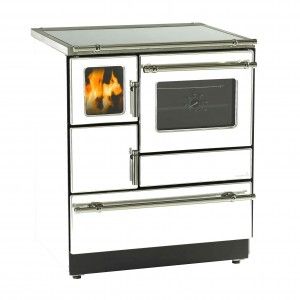 Wamsler K128F Ambiente Line weiss Rauchrohranschluss rechts m. Glasplatte 