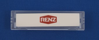 RENZ Namensschild 75x19,5 mm, NS09, glasklar 97-9-82259, Stanzmass 74 x 19mm