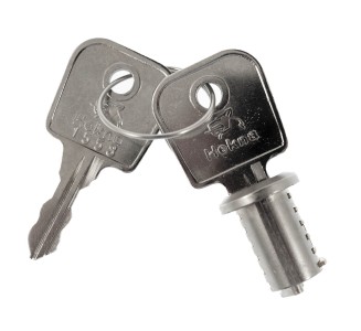 Hekna Zylinder Wechselkern W-Profil, ZWE.2, vernickelt mit 2 Schlüsseln mit 