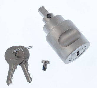 Hekna Zylinder Drehknopf Metall matt vernickelt, 410.102.W9.21R, rechts, mit 