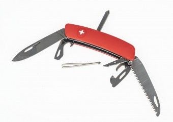 SWIZA Schweizer Messer D06, rot 690601 12 Funktionen, Klingenlänge 7,5 cm 