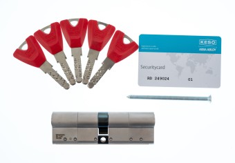 KESO Profilzylinder 8000 Omega², 81.C16, Baulänge 50/50, mit Prioritätsfunktion, 